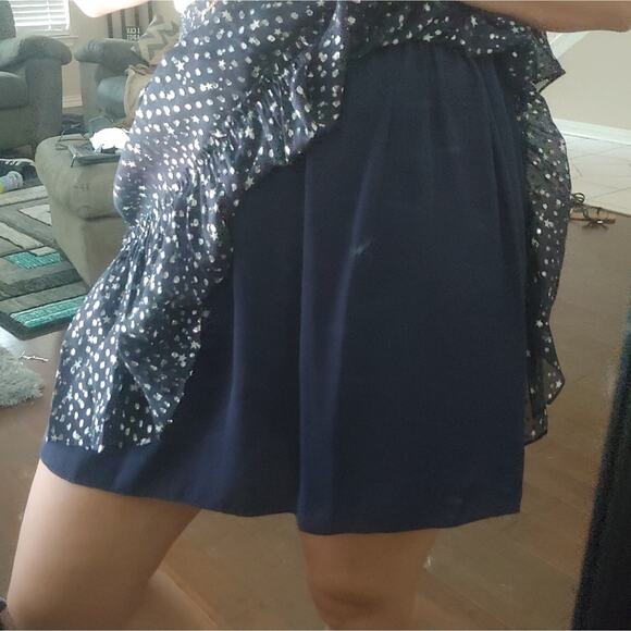 Kate Spade Night Sky Dot Skirt Rich Navy Size 8 - Picture 9 of 12